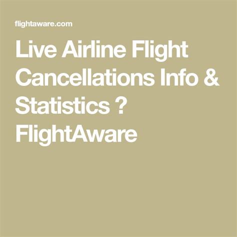 Live Airline Flight Cancellations Info & Statistics .
